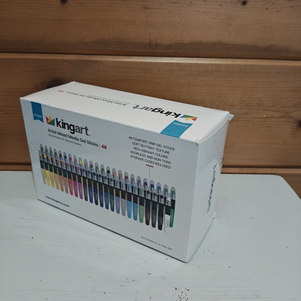 KINGART GEL STICK Set, Artist Pigment Crayons, 48 Unique Colors, Water B4